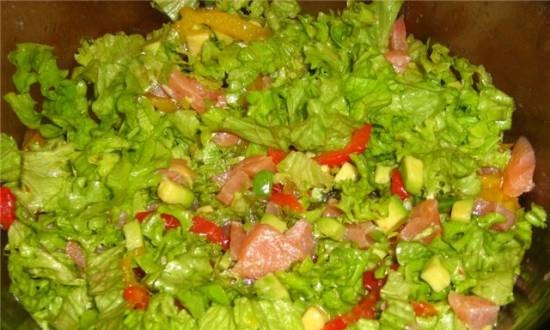 Avocado and salmon salad
