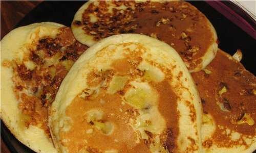 Kefir pancakes with hot bake (sweet)