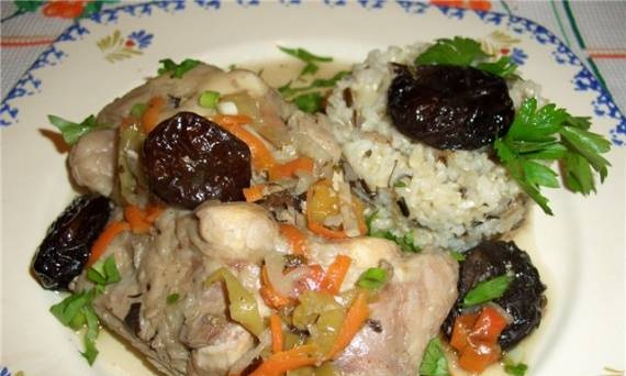 Braised rabbit with chestnuts (slow cooker)