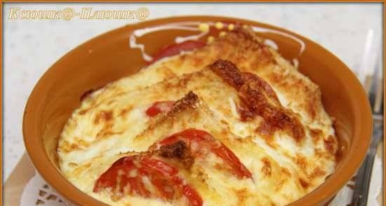 תבשיל גבינה עם לחם ועגבניות (פיליפס Airfryer)