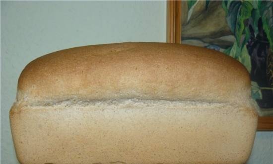 לחם חיטה על מחמצת שיפון בתנור