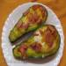 Avocado with egg and bacon