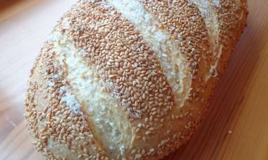 Pan bread with flax, sunflower and sesame seeds from Frederic Lalo