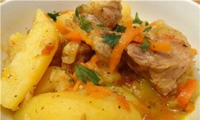 Potato dumplings with meat (boiled or fried)
