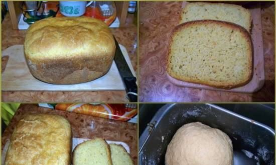 Wheat bread with semolina and carrots