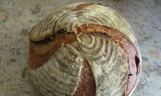לחם כוסמת עם זרעי קימל מחמצת