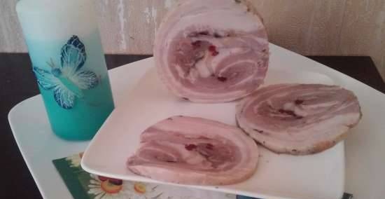 גליל חזיר עם לונגבוני בשר חזיר טסקומה