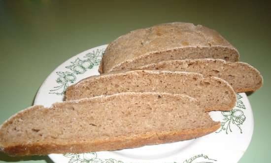 Rye bread (on a long dough) rye
