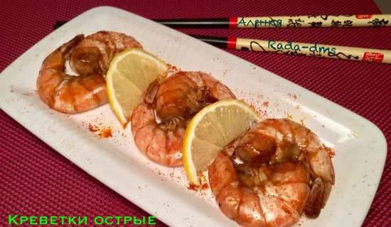 Gourmet shrimp, fried with wine and cognac without prior marinating