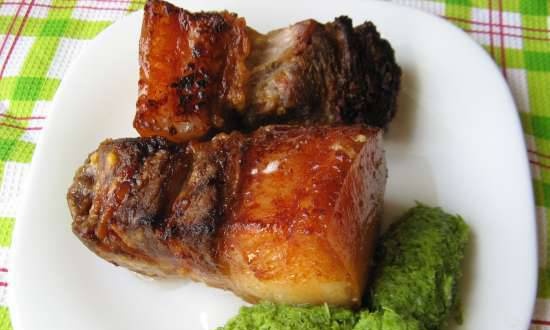 בשר חזיר במרינדה בדבק חץ שום שנאפה במולש-קוקר סטדלר