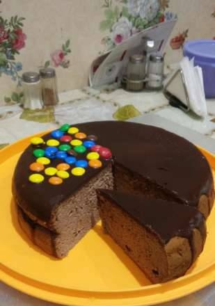 עוגת תבשיל שוקולד בשולחן בישול "פנסוניק"