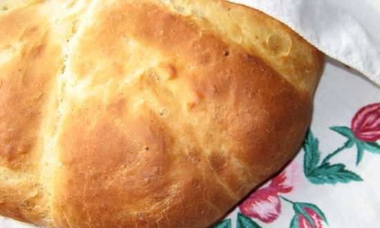 לחם חיטה עם דייסת סולת וגבינת קוטג '