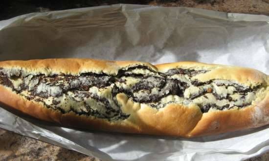 Poppy seed roll with yeast dough from "Greek Trade"