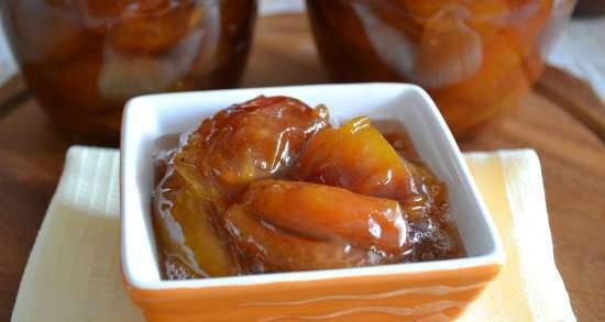 Oven-baked plum with salt and pepper