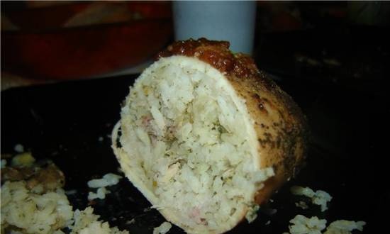 Stuffed squid in a slow cooker