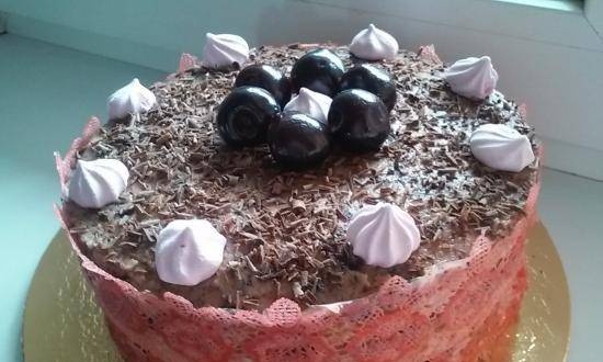 עוגת ספוג עם דובדבנים