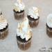 Chocolate-coffee cupcakes with pumpkin puree and meringue