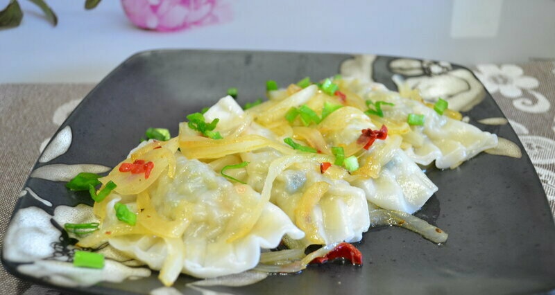 Dumplings with cabbage and turnips