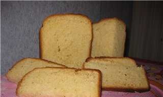 Wheat-corn bread with rye flour