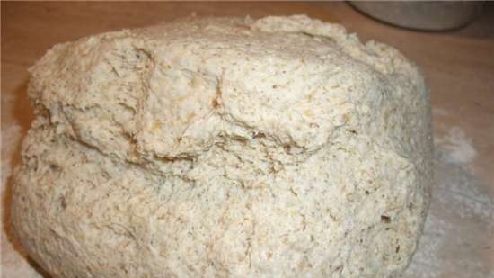 Wheat bread with the addition of multi-grain flakes and grains with cottage cheese