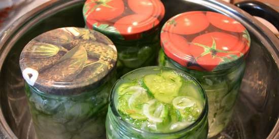 Salad cucumbers, snack bars, nezhinsky