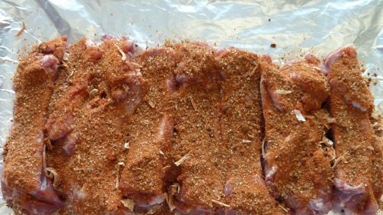 Pork ribs in spices