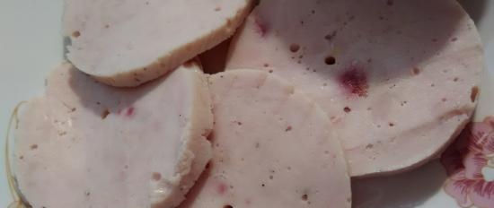 Chopped chicken ham in Travola KYS-333D dehydrator