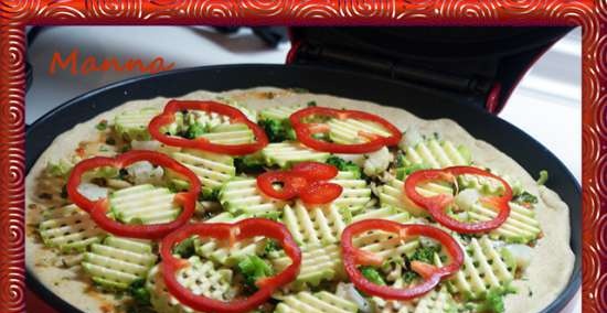 פיצה ירקית בגריל BBK ומכונת פיצה פרינסס