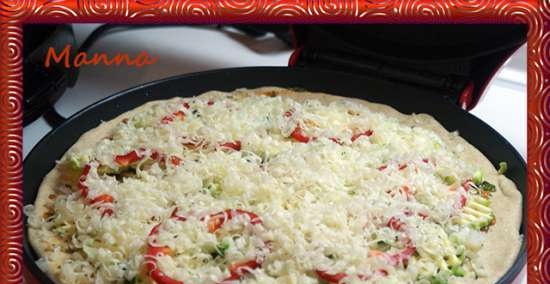פיצה ירקית בגריל BBK ומכונת פיצה פרינסס