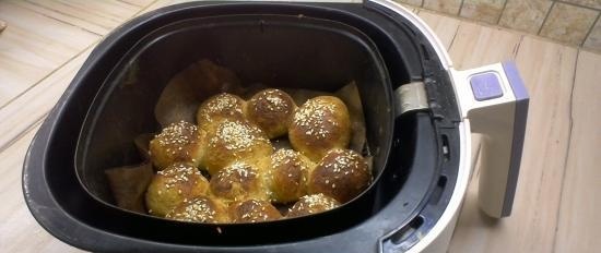Starchless yeast buns
