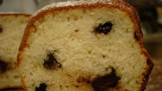 Semolina muffin with raisins and bitter chocolate (muffin bowl GFW-025)