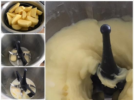 Goulash (prepared) with mashed potatoes in a NINJA® FOODI® 6.5-QT pressure cooker.