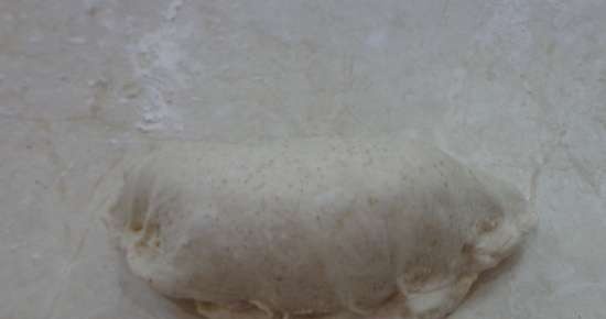 Farm bread with old dough