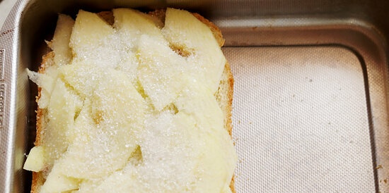 Apple pie with bread (Torta di mele e pane)