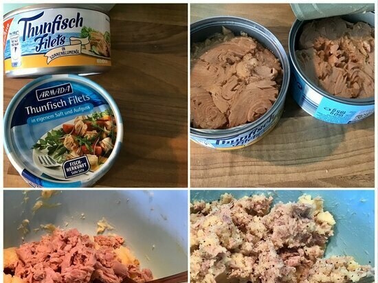 Potato cutlets with tuna