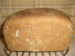 Wheat bread with whole grain flour, bran and fruit jam