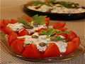 Tomatoes stuffed with tuna salad and capers