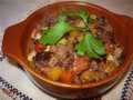 Vegetable stew with Beluga lentils