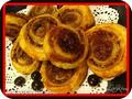 Puff pastry rolls with nuts