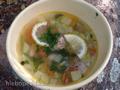Minestrone soup with tuna