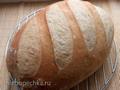 Wheat bread on an old dough