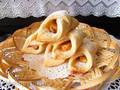 Curd cookies - handkerchiefs without butter and eggs with apple and marmalade
