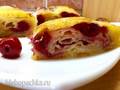Cherry strudel (roll out the dough by hand)