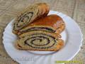 Curd roll with whole flour poppy seeds