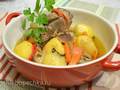 Sunday lunch in a pot (pot): quail stuffed with chicken liver with raisins, stewed in the oven