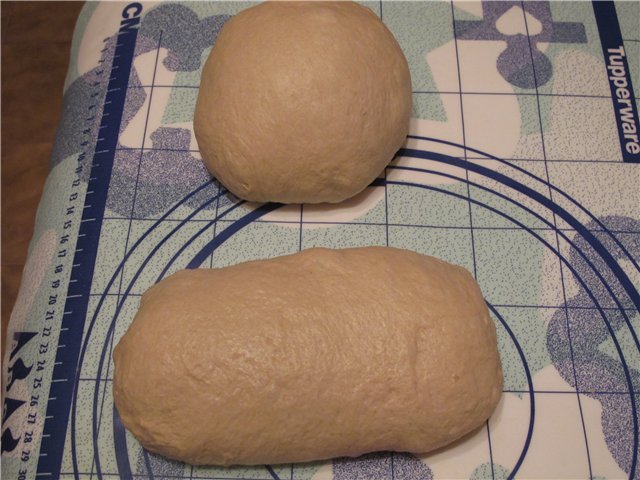 2 לחם קמח כיתה על שני בצקים (בתנור)