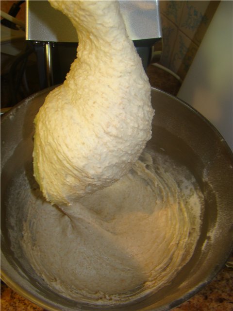 Sourdough bread in the oven