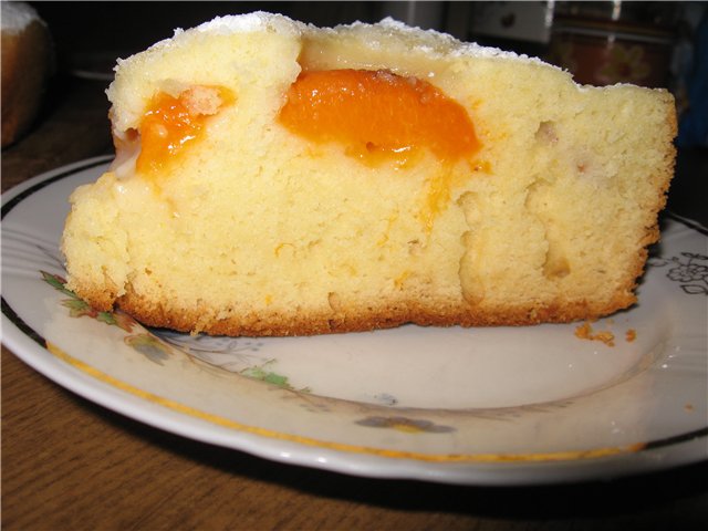 עוגת ספוג דבש עם משמשים (Panasonic SR-TMH18)
