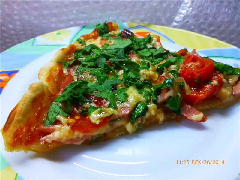 Yeast-free pizza dough Flammkuchen from Alsace