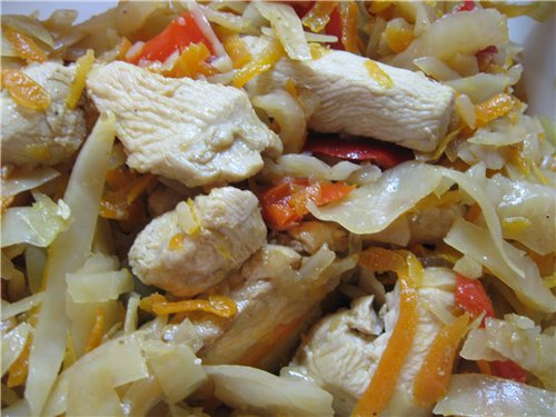 טריאקי עוף עם ירקות